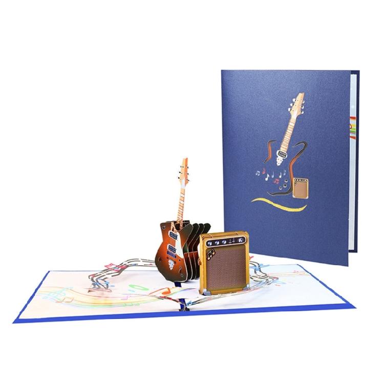 

Stylish 3D Popup Guitar Card Fine Craftsmanship Special Gift Accessory for Parties Supplies and Festivities Decoration 1
