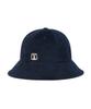 Bajal Va Square Studded 6-Panel Bucket Hat Navy