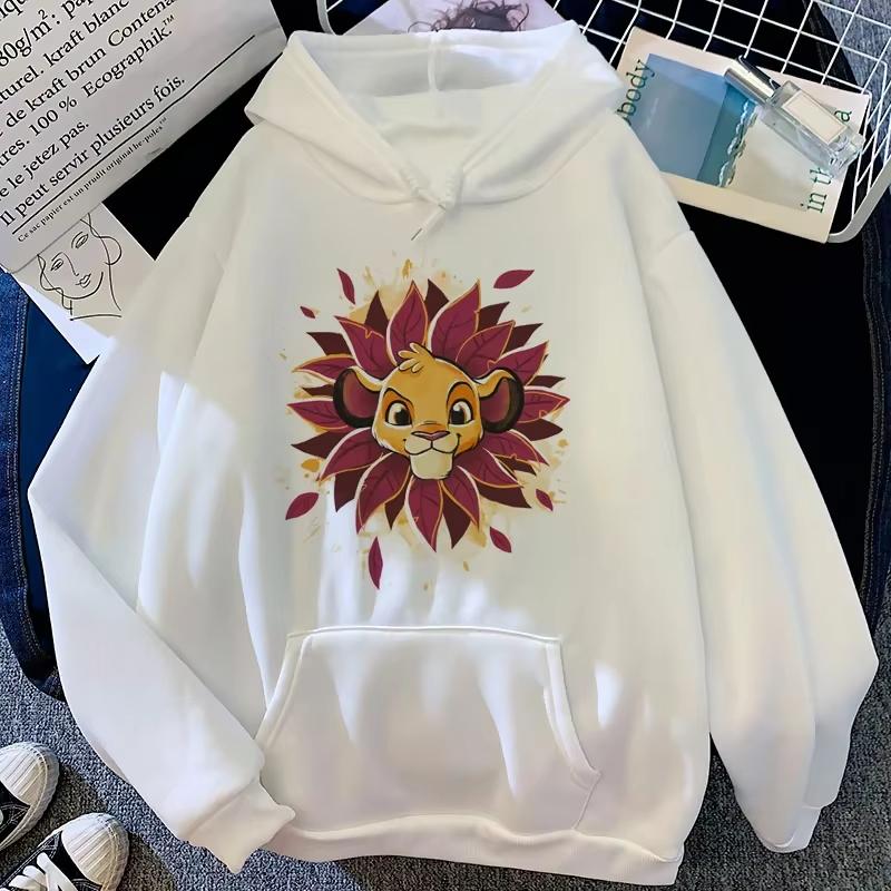 Hakuna Matata Funny Cartoon Simba Cute Anime Hoodie Women Harajuku Lion King Kawaii Manga Sweatshirt Graphic Hoodie Men