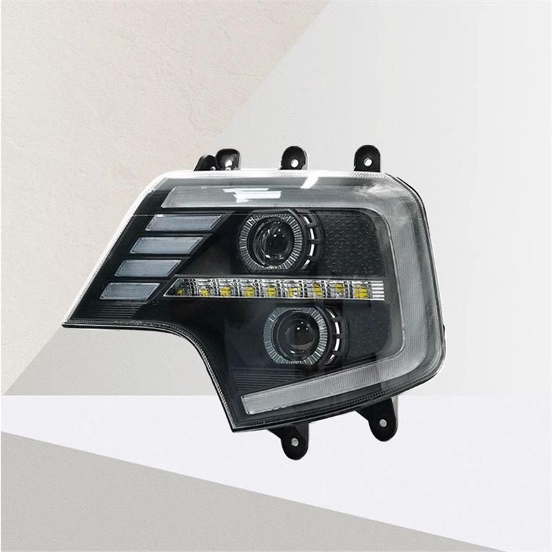 Chiyou Car Lights: LED Bi-Beam Projector Headlight Assembly with Flowing Turn Signal for Howo T7H/T5G Single Pack