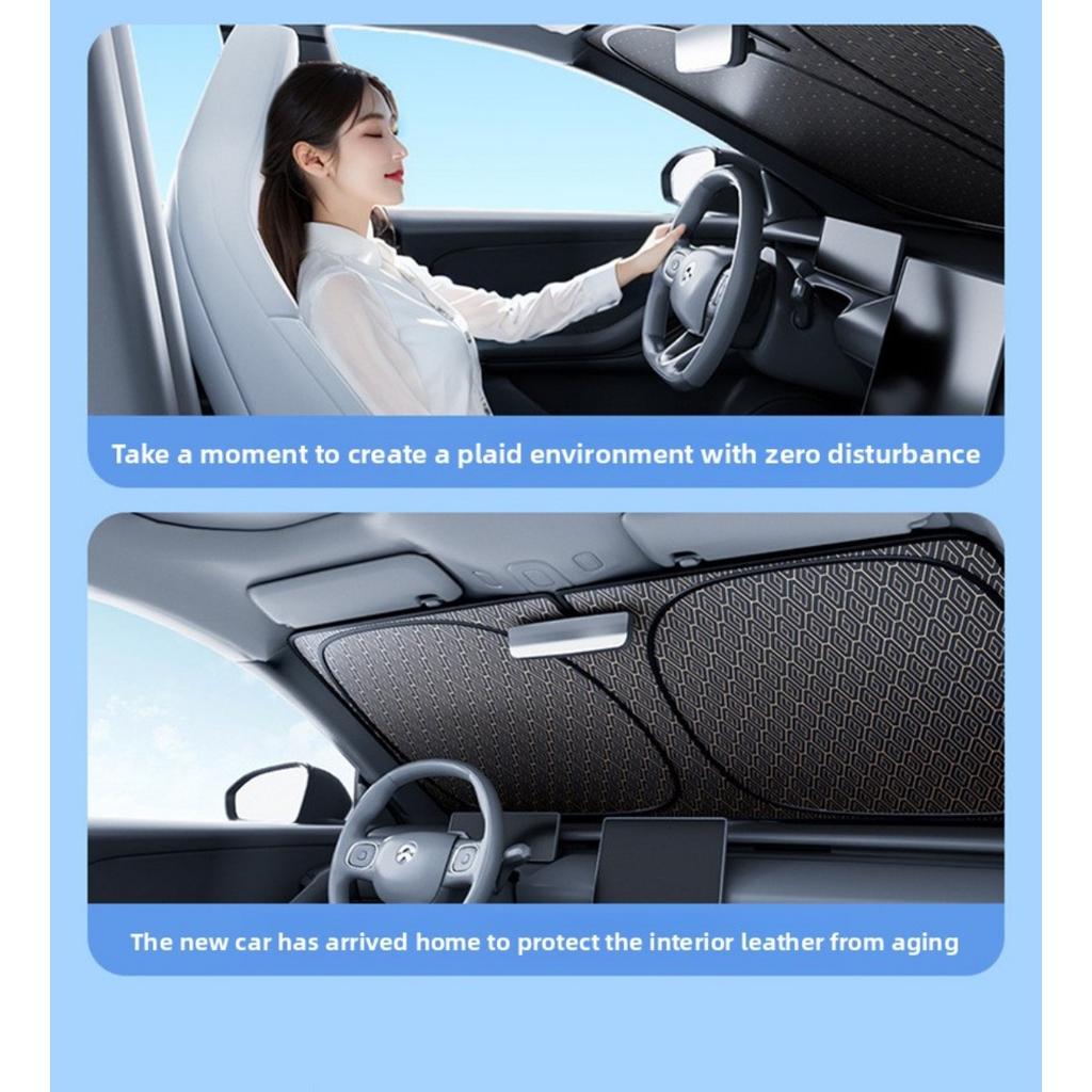 Titanium Silver Alloy Car Windshield Laser Sunshade -Four Layer Physical Material, UV Protection, Heat Insulation, Shading, Car Sunshade, Car Sunshade