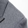 FAPAI Men's Long Wool Blend Overcoat with Detachable Down Liner