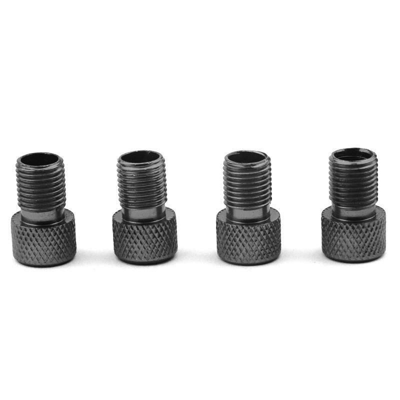 

4Pcs Bike Valve Adapter, Convert Presta to Schrader Valve, Bicycle Pump Air Nozzle Tube Tools, Bicycle Accessories чёрный