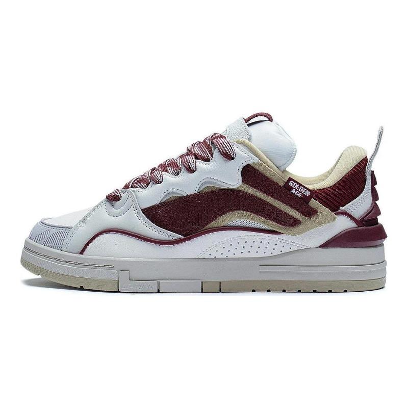 Li-Ning Weiwu Golden men s skate shoes white red, non-slip and durable AECS073-6 41