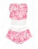 Y2K American Retro Camouflage Bandeau & Shorts Set