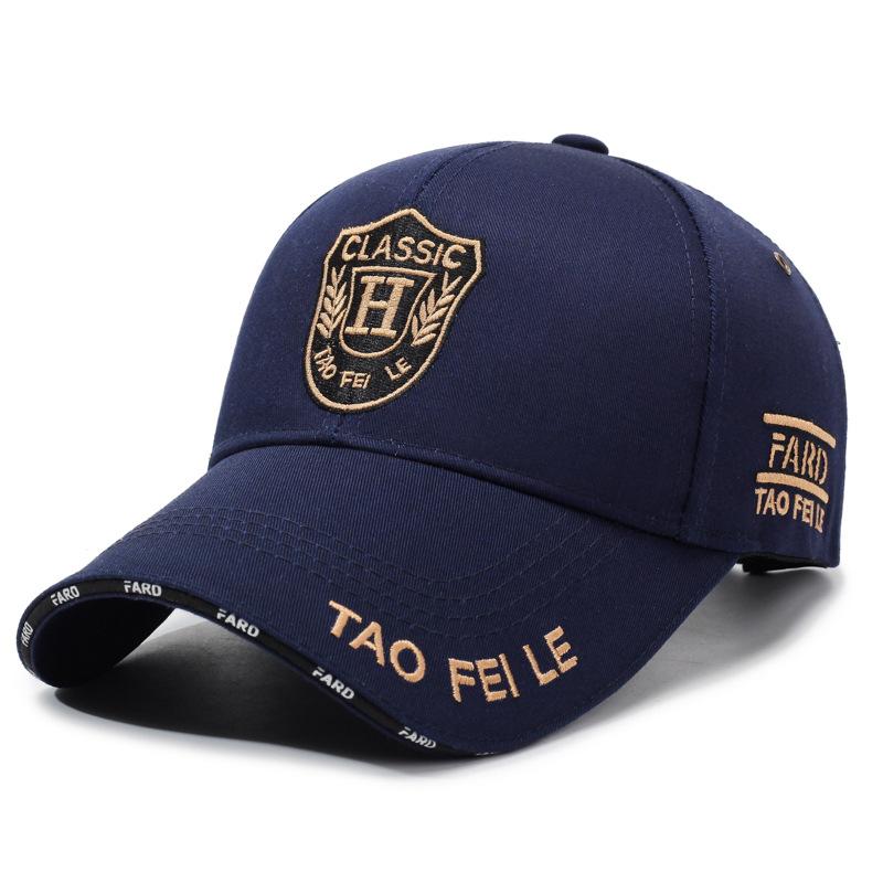 Spring Autumn Letter Embroidered Hard Top Baseball Cap Men's Outdoor Cap Sunshade Hat