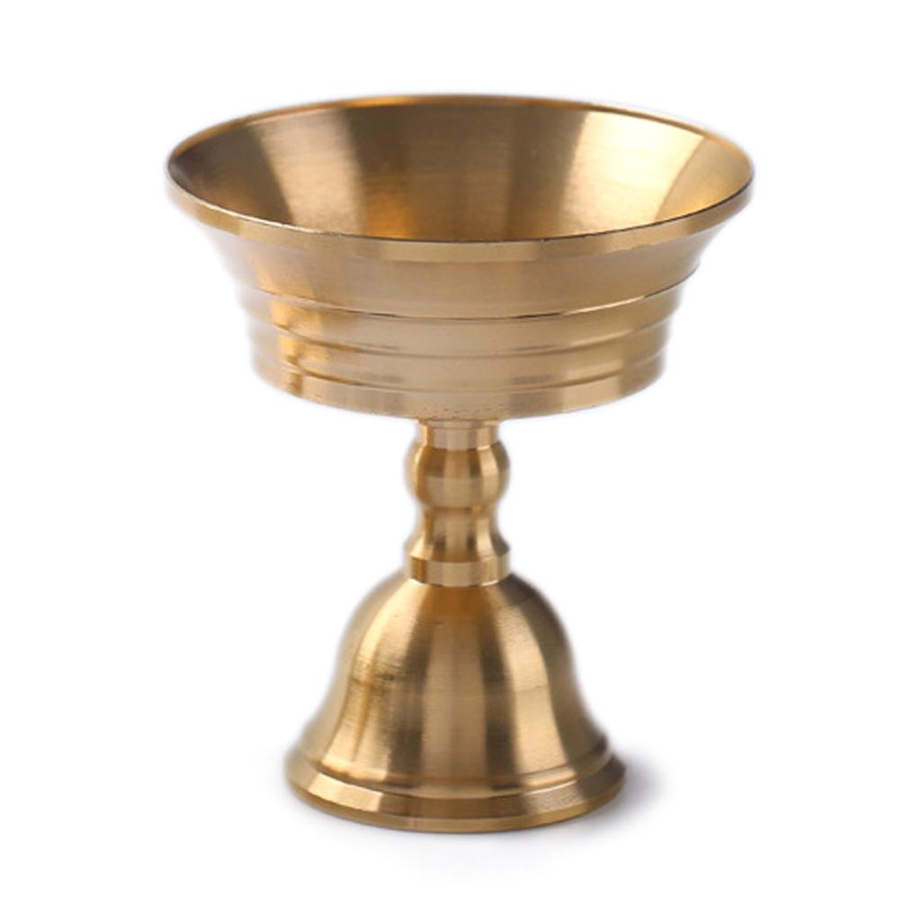 Butter Lamp Holder Vintage Brass Cup Tealight Candle Holder Tibetan Oil Lamp Buddhist Altar Supplies Candlestick Decors