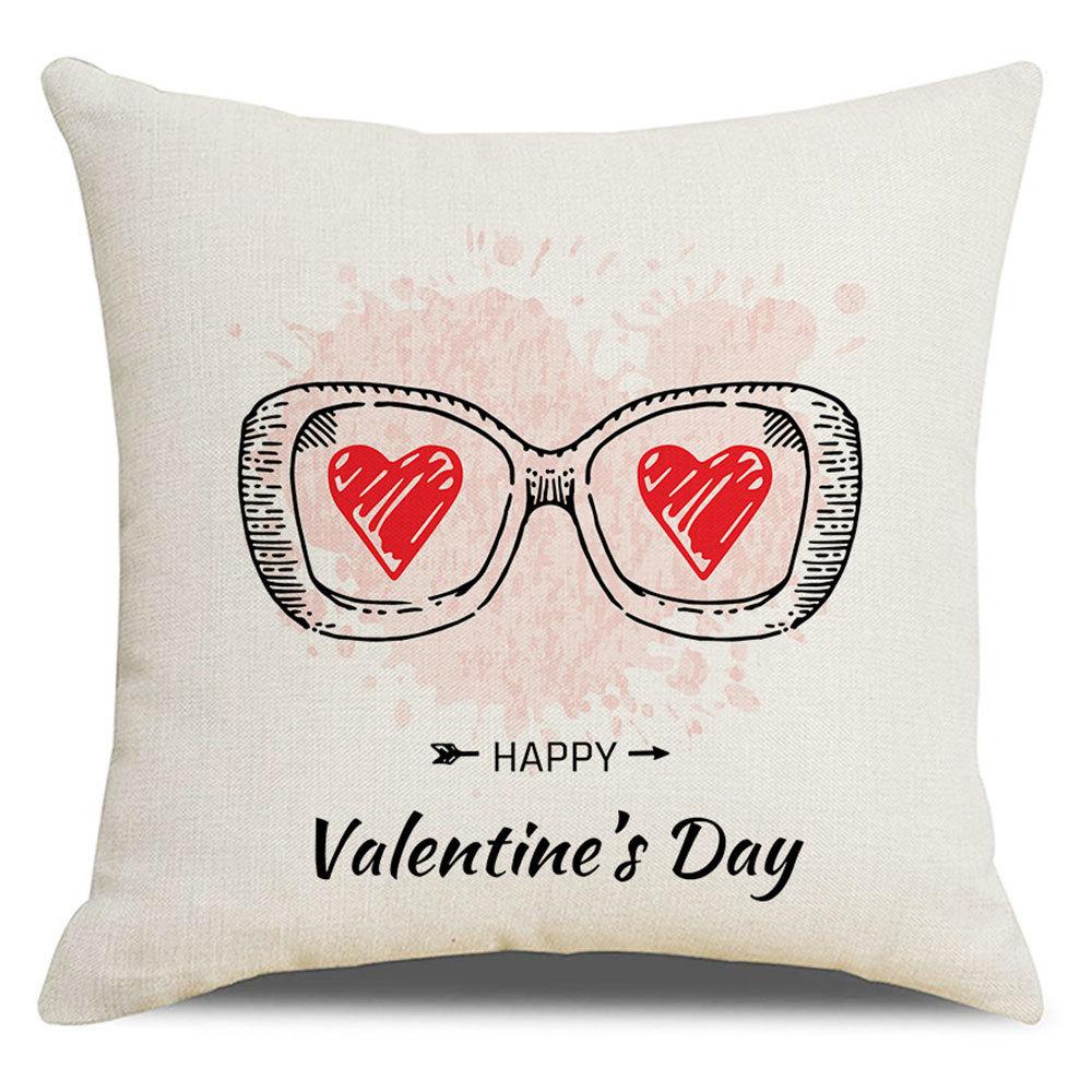 Valentine's Day Pillow Cover New Letter Love Sofa Cushion Cover Short Plush Cushion Pillow