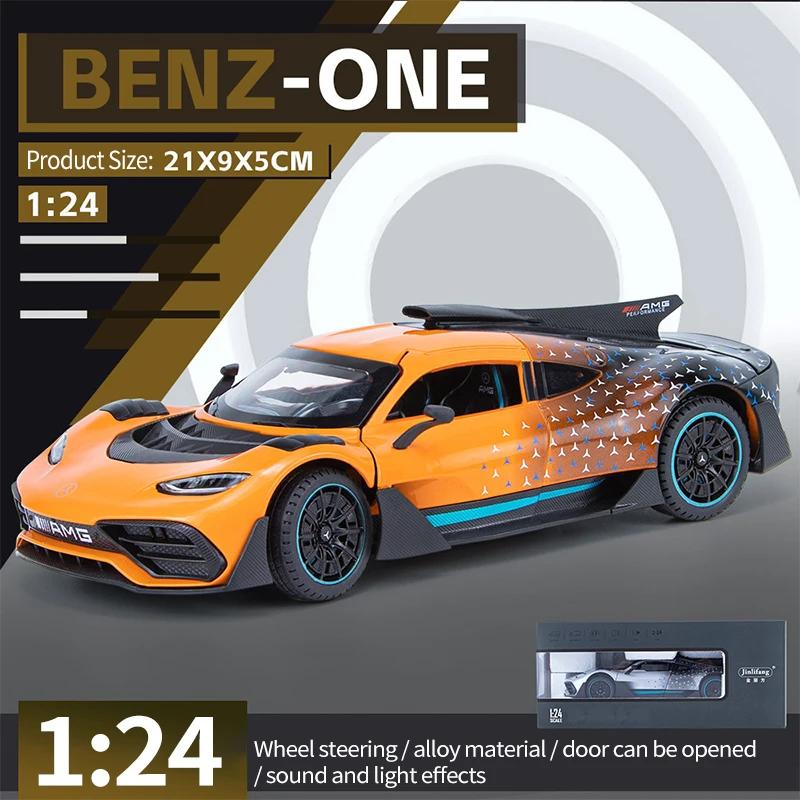 1/24 Mercedes-benz One Alloy Car Model Car Children's Toy Car Open Gift Ornaments Metal Sound And Light Simulation Collectibles