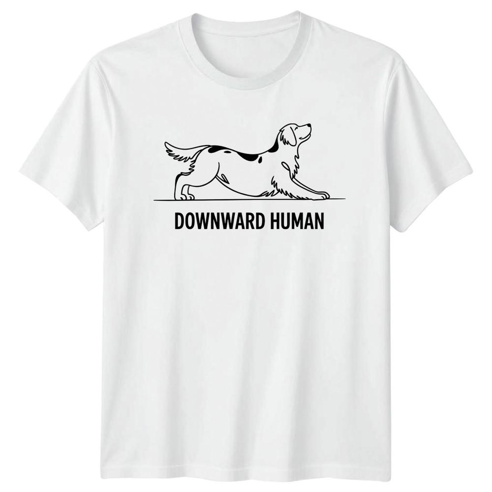 Downward HuUnisex TShirt Dog Lover Yoga Fitness Gift For Him And Her S