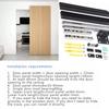 Two-way Buffer Trackless Ghost Door Invisible Track Bedroom Kitchen Sliding Wooden Door Aluminum Frame Door Slide Hardware