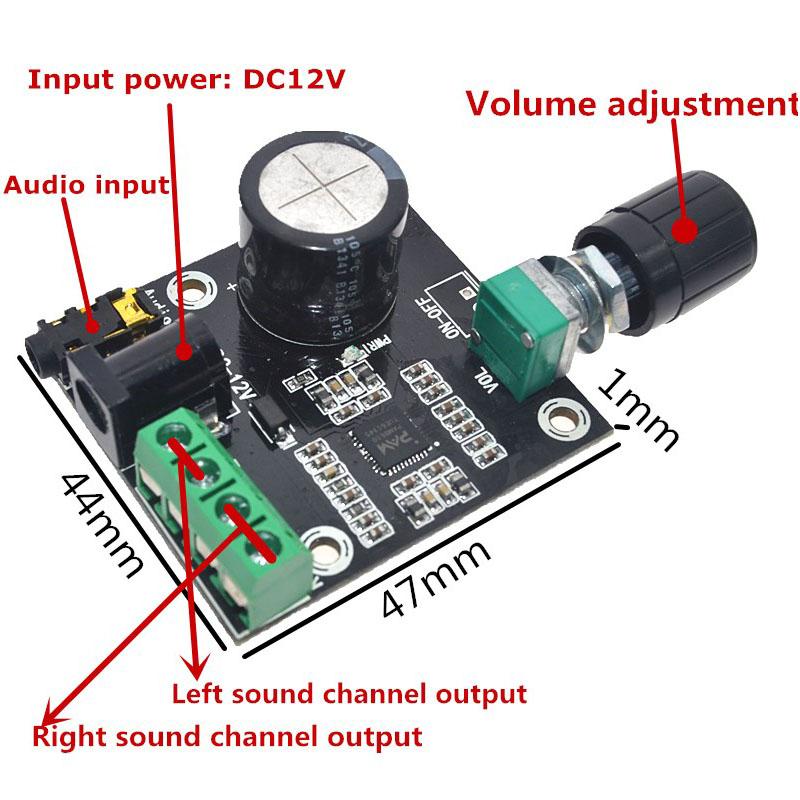 XH-M120 PAM8610 Class D Amplifier Board 15W×2 DC 6-15V Dual Channel Stereo Digital Audio Amplifier Module DC12V Best Choice