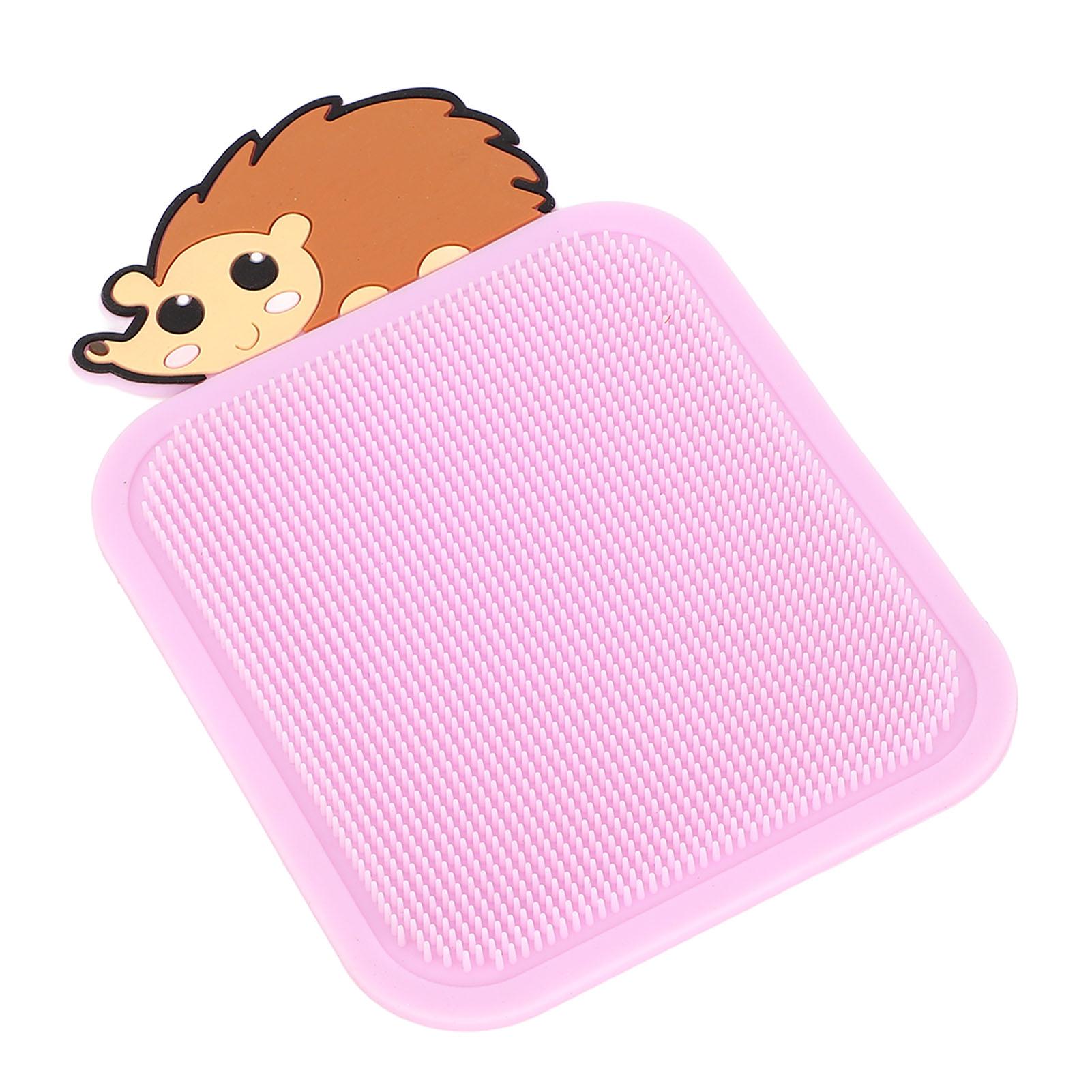 

Силиконовый сенсорный коврик 11,5x17 см, двухсторонний, мультяшный ежик, мягкая сенсорная игрушка, фиолетовый фиолетовый