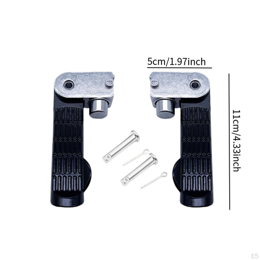 Aluminum Alloy Footrests, Non-slip, Lightweight, Sturdy, Comfortable, Foldable, Replacement Part
