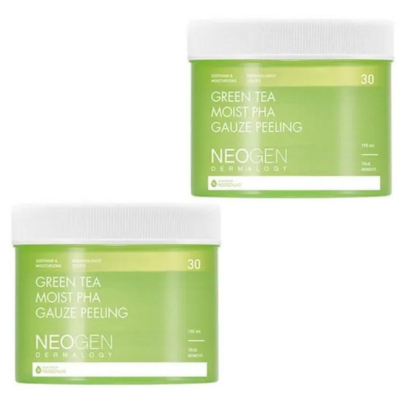 Neogen Green Tea Moist PHA Gauze Peeling Pad 190ml 30 Pads 2 pcs