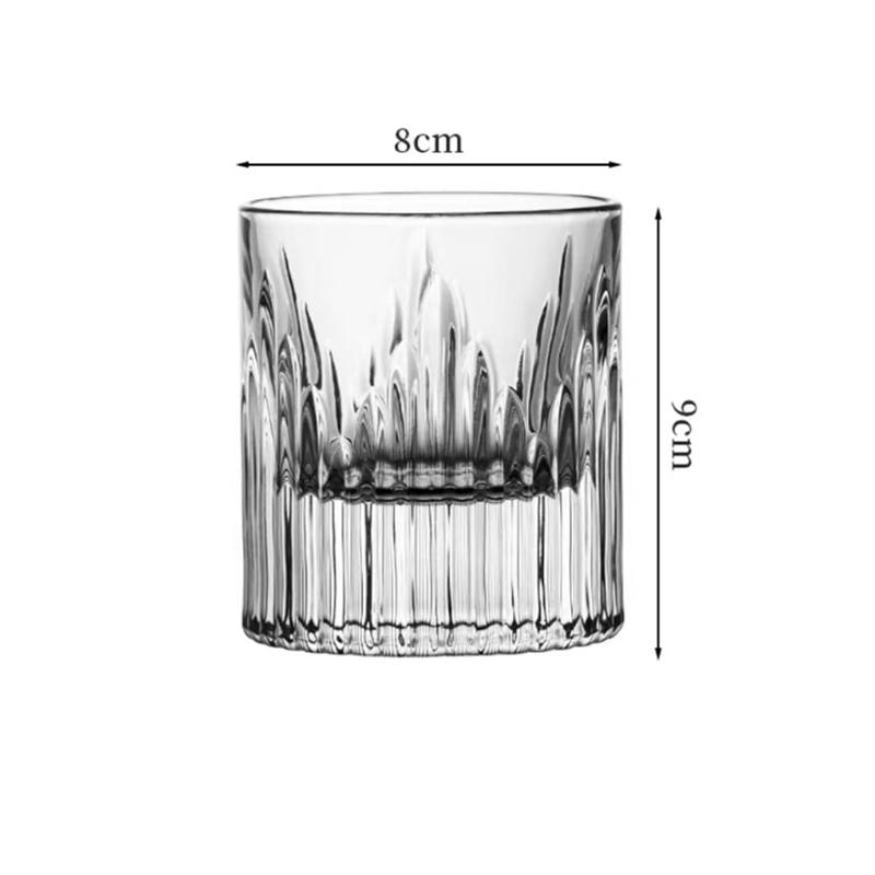 300ml Whiskey Glass Cocktail Glass Classical Cup Premium Thick Bottomed Glass Cup Transparent Foreign Wine Glass Party Glassware