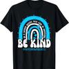 Sei nett Autismus Awareness Groovy Regenbogen Wähle Freundlichkeit T-Shirt