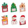 Christmas Calendar Wood Design Festival Table Decoration Countdown Calendar with Numbered Days