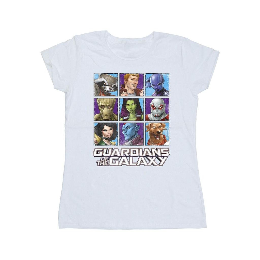 Guardians Of The Galaxy Womens/Ladies Character Squares Cotton T-Shirt