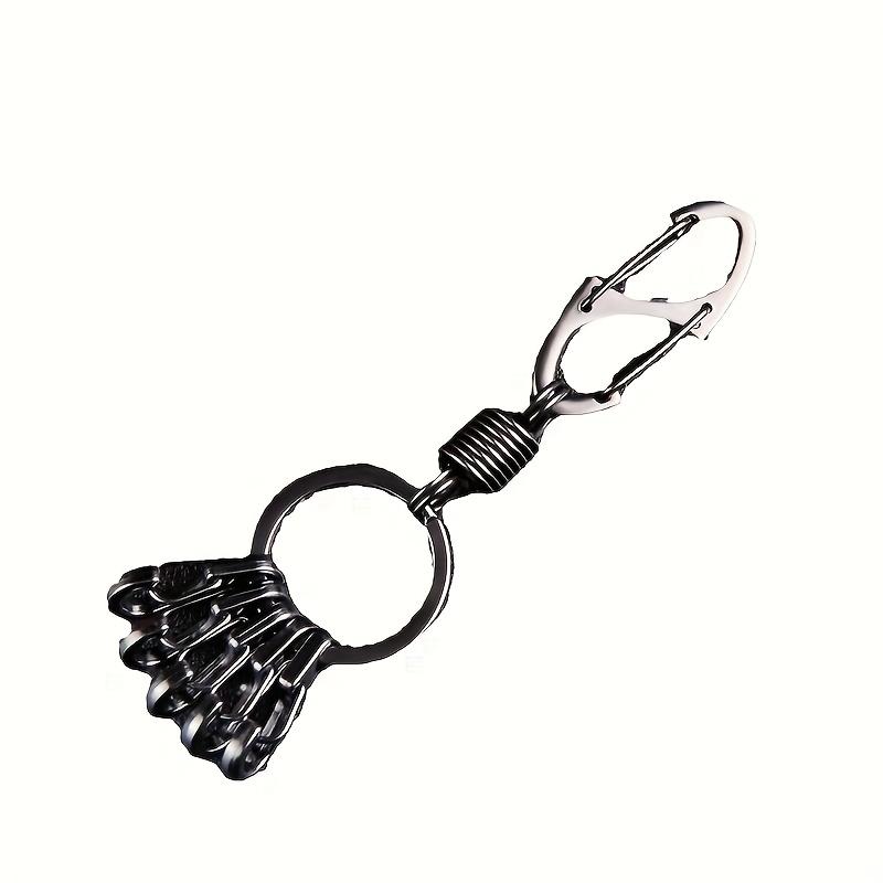 Trusty Premium Floating Keychain with 7 Hooks - Durable Anti-Loss Outdoor Gear, Suitable for Hiking and Camping