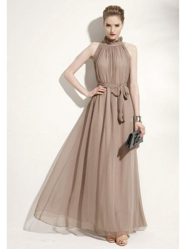 Women's Extra Long Fairy Beach Dress - Summer Chiffon, Plus Size, Spaghetti Strap