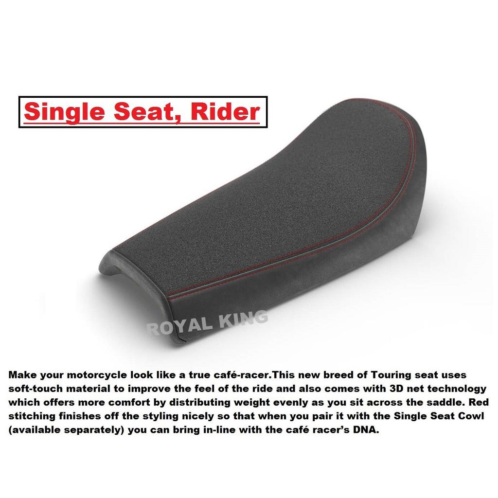 Royal Enfield Continental GT 650 " Premium Single Rider Seat  with Black Cowl"