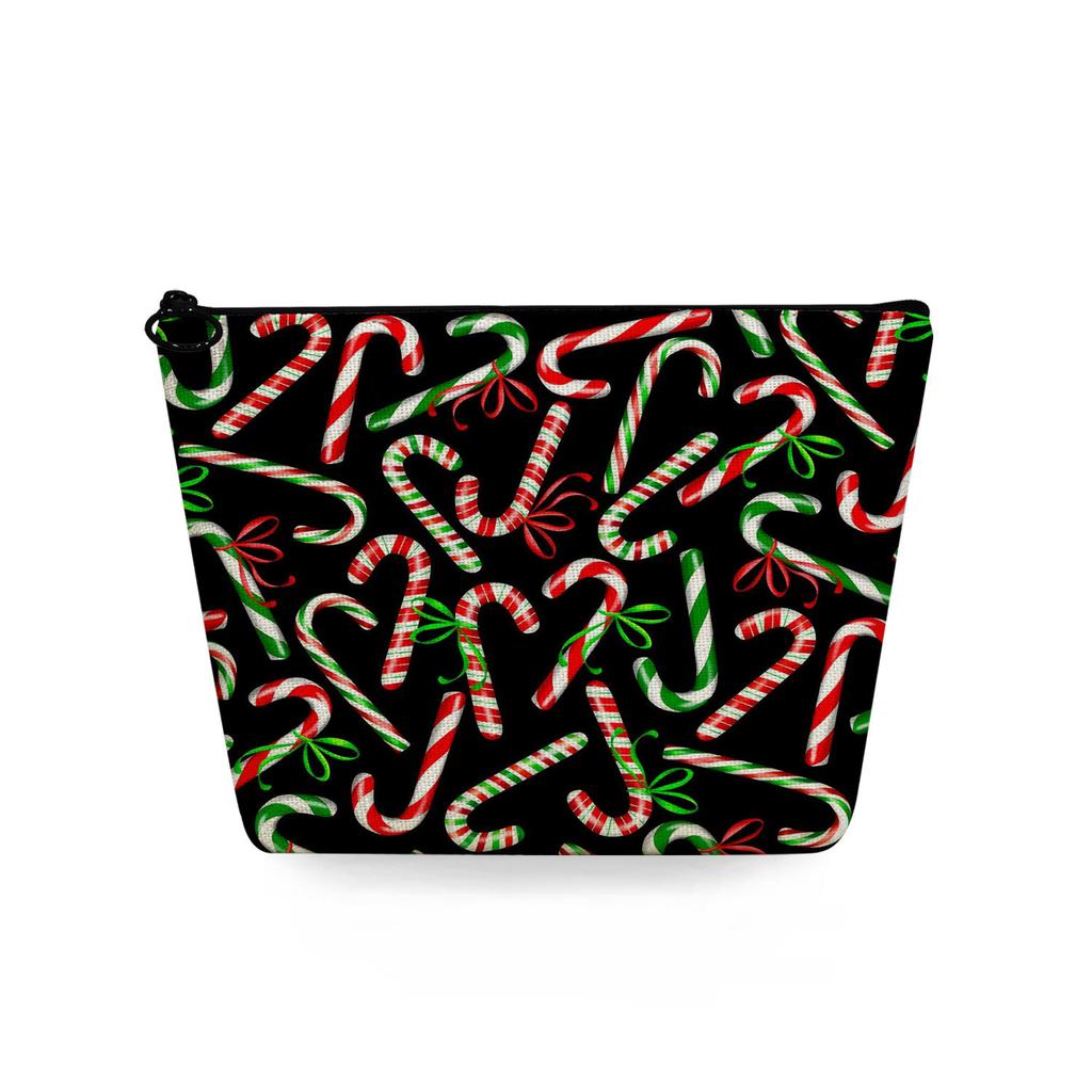 Women Christmas Snowman Print Cosmetic Bag Toiletries Organize Travel Storage Case  6367