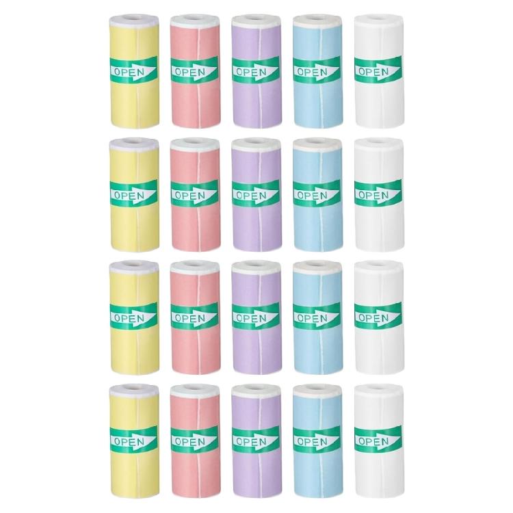 Термобумага с клейким слоем для карманного принтера 57x25 мм, без BPA, наклейки для DIY-проектов, организации офиса