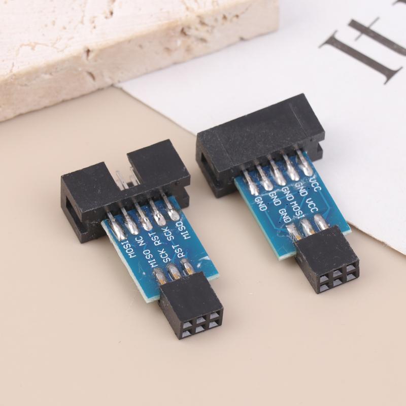 Javino 10Pin To 6Pin Convert To Standard Adapter Board For Atmel Stk500 Avrisp Usbasp Isp Interface Converter Avr