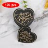 Pack Of 100 Elegant Heart/Round Labels for Valentine's Day Presents and Surprises Decorative Couple Gift Embellishments