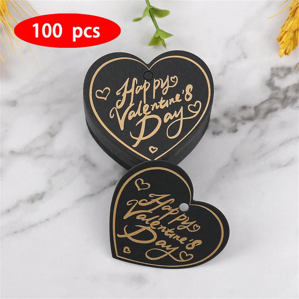 Pack Of 100 Elegant Heart/Round Labels for Valentine's Day Presents and Surprises Decorative Couple Gift Embellishments