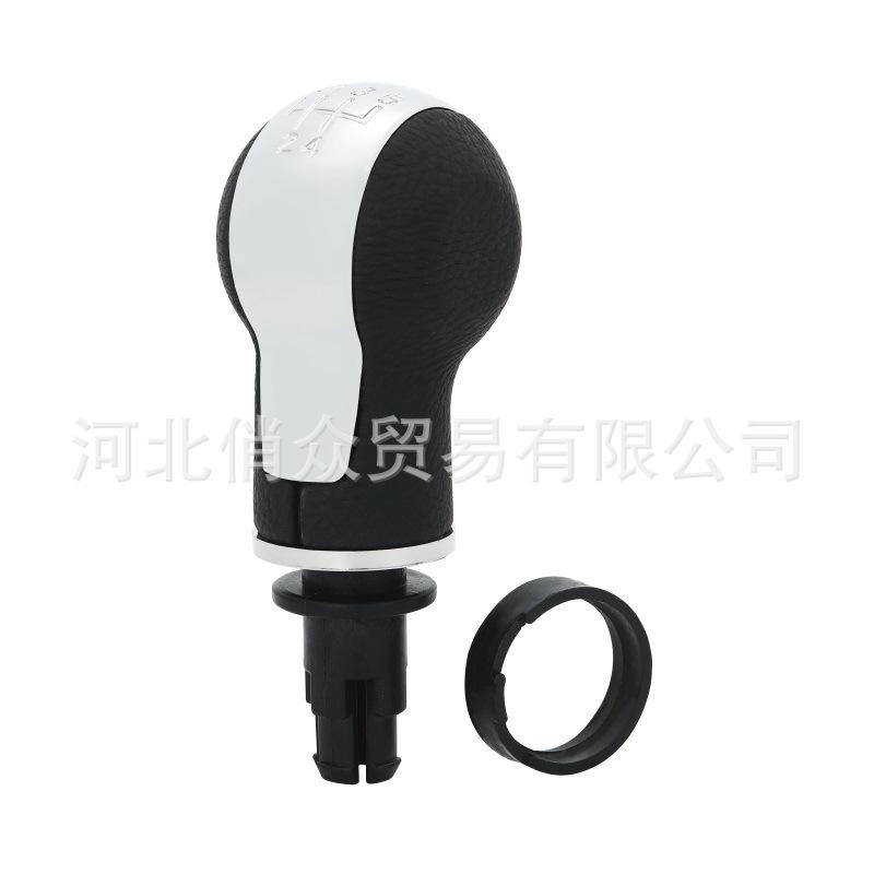 Suitable for Volkswagen Seat car gear shift handle leather gear head серебряный