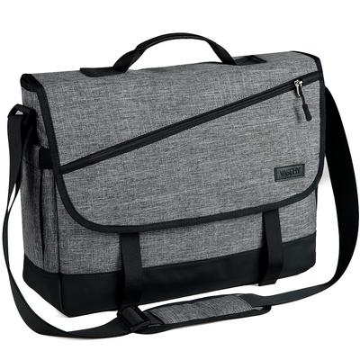 VASCHY Umhängetasche für Messenger PC 15 Aufbewahrung A4 Crossbody Gepäckgurt Grau Herren, Tasche, 14-Zoll Aufbewahrung, Taschen, Tasche, Tasche, Leichtgewicht,