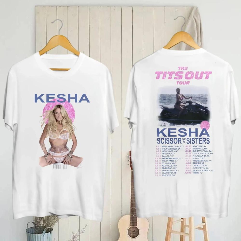 Kesha 2025 Concert Shirt 2025 Kesha the Tits Out Tour Tshirt Unisex T-Shirt XXXXL
