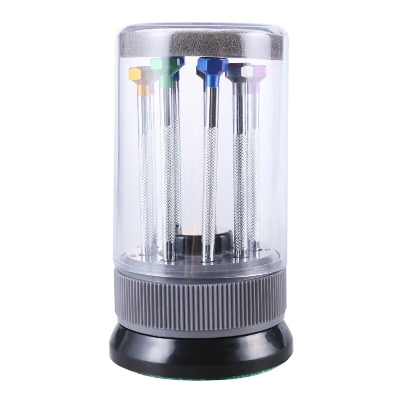 

Набор из 9 отверток для ремонта часов, цветной, с вращающимся основанием, 9 запасных бит, для телефонов, ювелирных изделий, очков, отвертки 1