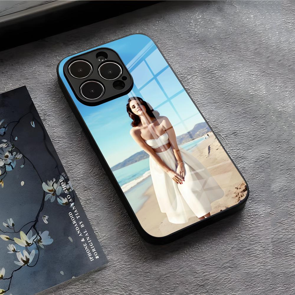 Lanas-w-Del-R-Rey Phone Case For IPhone 17 Air 16 E Pro Max 15 14 13 Mini 12 Pro 11 Max Plus Black Glass Cover
