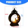 Classical Vintage Halloween Plastic Lanterns LED Decoration With Bat Pumpkins Pattern Indoor Party Decors