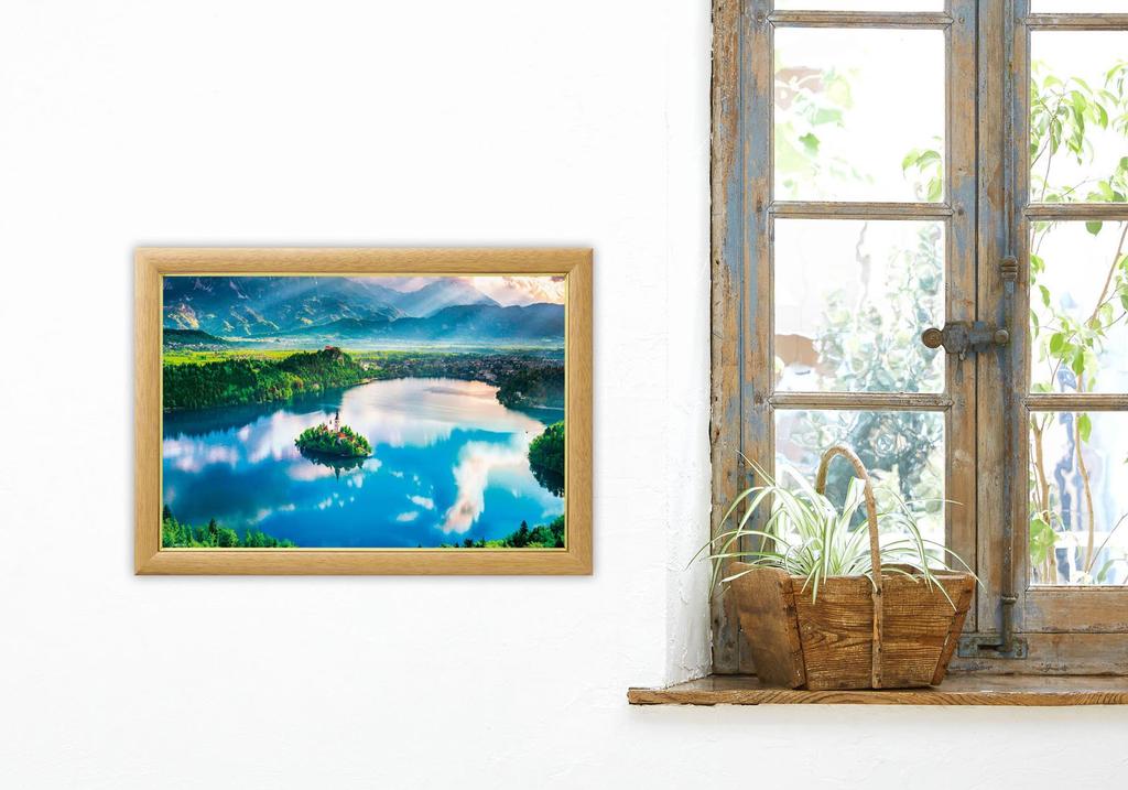 in 1000 Piece Jigsaw Puzzle Lake Bled Church on the x Micro Piece [Made Japan] ~Little Lake~ (26 38cm)