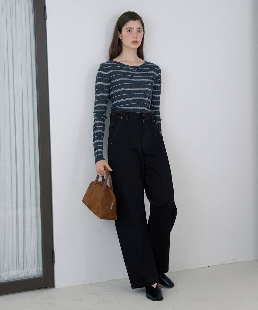 JUCYJUDY Striped Wool Knit Pullover Jzkt021B