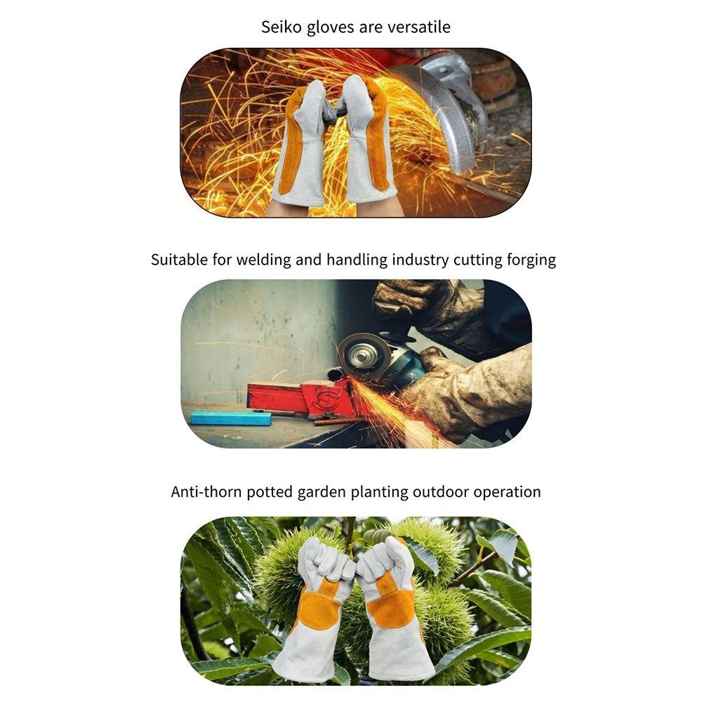 Mănuși de lucru din piele cu izolație termică, mănuși de protecție a muncii, mănuși de lucru durabile pentru sudori