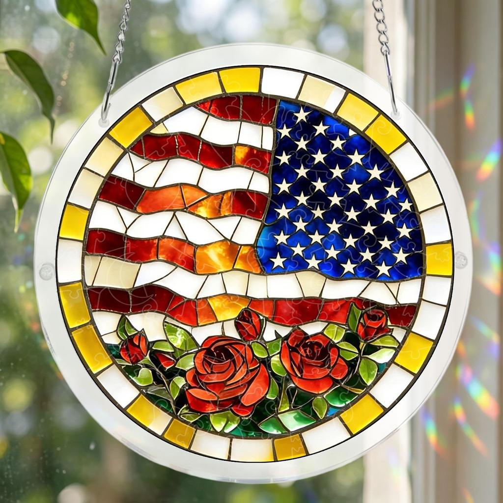 Acrylic Puzzle Can Be Hung Doors, Gardens, Indoor And Outdoor Decoration.Acrylic Puzzles Suncatcher Window Hanging