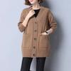 Cardigan in maglia da donna primaverile e autunnale di media lunghezza top occidentalizzato giacca invernale ampia che riduce l'età da donna