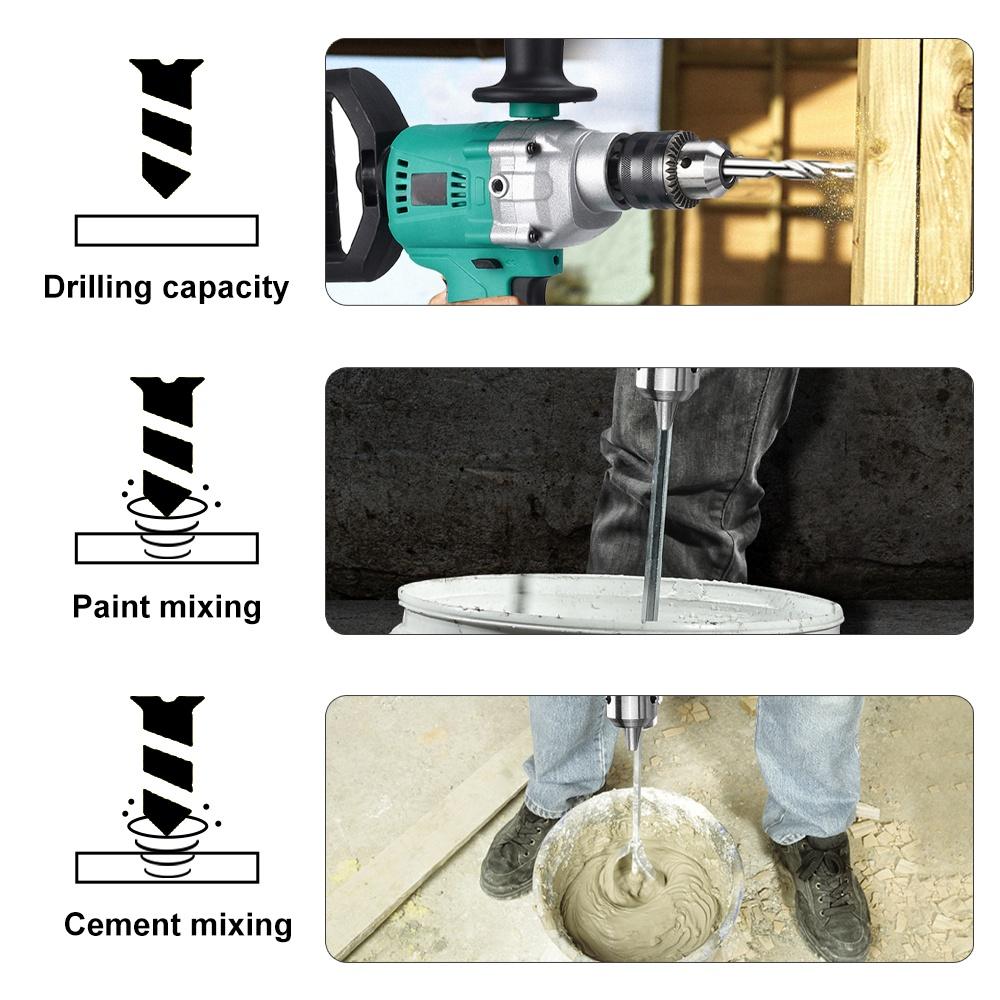 1700W Cordless Brushless Electric Drill Electric Screwdriver 13mm 1/2"" Chuck Fishing Ice Drill Power Tool For 18V Battery