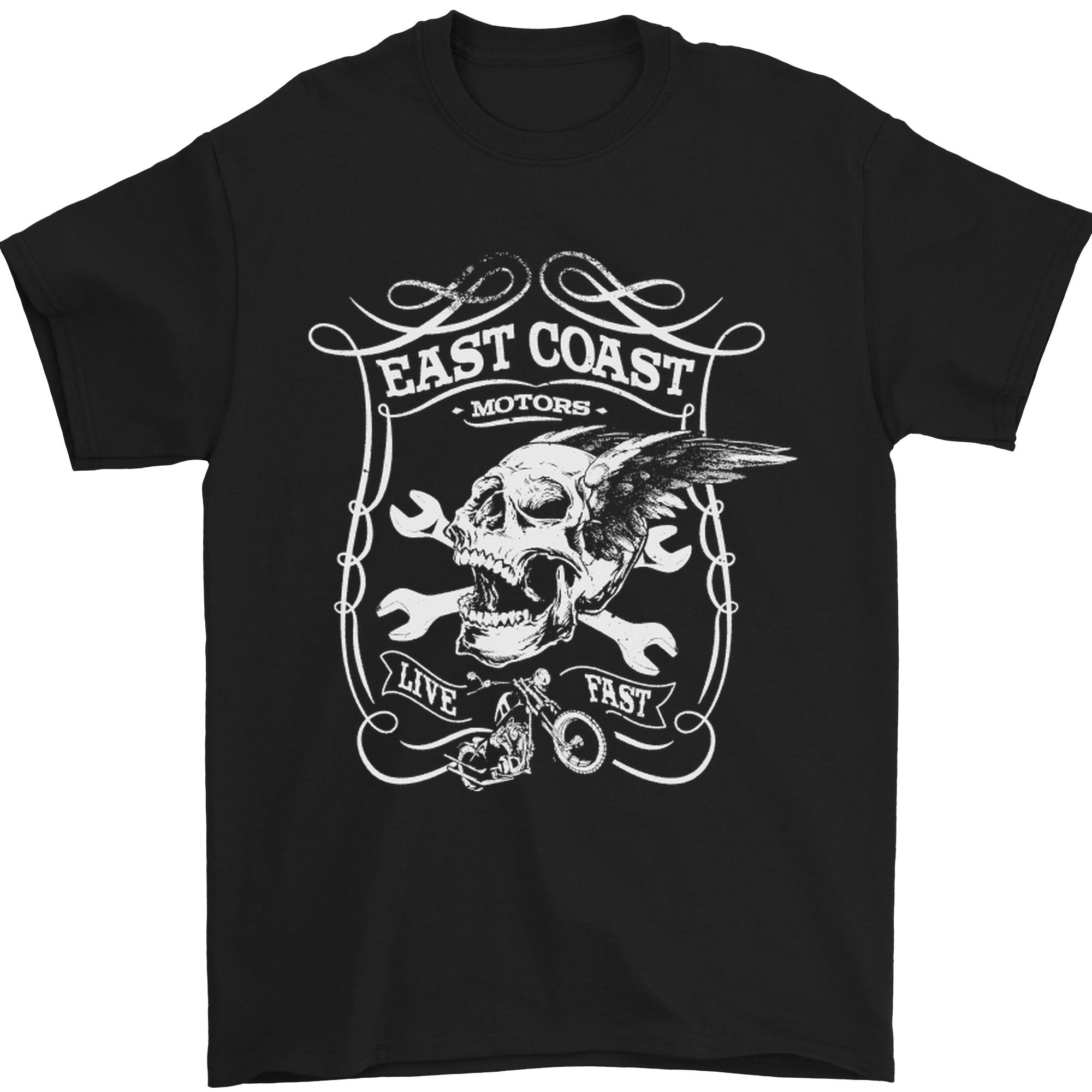 East Coast Motorcycle Motorbike Biker Unisexs TShirt 100 Cotton S