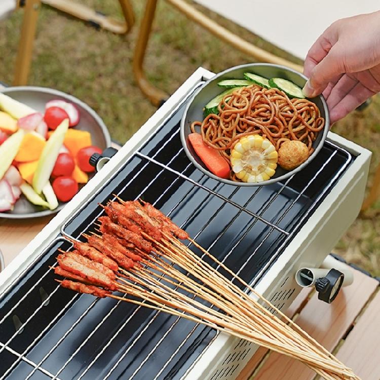 Multifuntional Use Camping Plate Heatproof Portable Cookware Metal Texture Suitable for Campers Trail Explorers Use