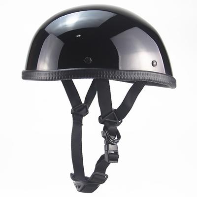 Casco de Gorro Plano de Punto para Motocicleta Ligera, Casco Medio, Gorra para Scooter Skid, Chopper