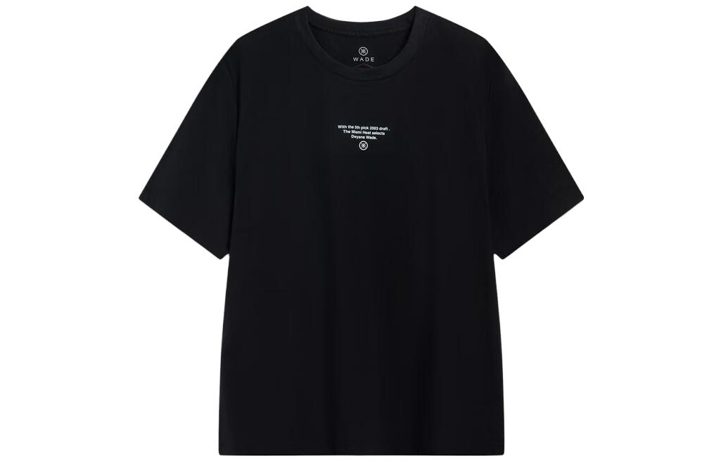 Li Ning Wade Collection T Shirts Men s Black Crew Neck Moderate Straight Fit ATST569-1 M