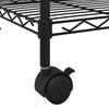 Storage Rack with 4 Shelves and Wheels 90x35x142 cm Black 200 kg
