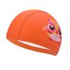 Children's Comfortable Dolphin Swimming Cap - Solid Color PU Coated, Suitable for Boys & Girls.