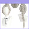 Cosplay Wig For Baldurs Gate 3 With Hightemperature Silk And Braided Silver Style For Scene Role Play